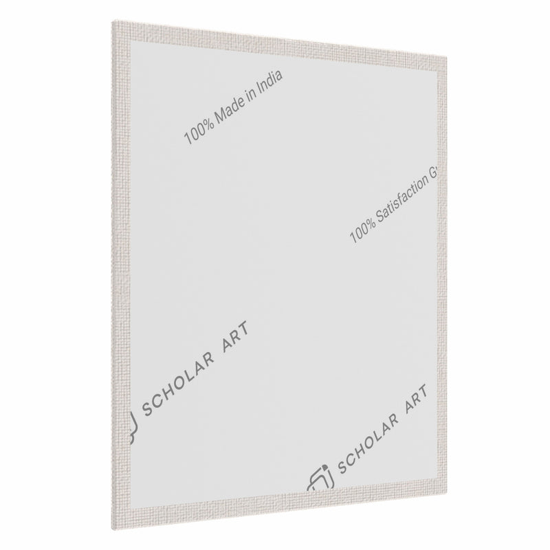 04 Oz (230 GSM) Hobby Series Medium Grain White Cotton Canvas Panel with 3.5mm MDF| 5x5 Inches (Pack of 12)