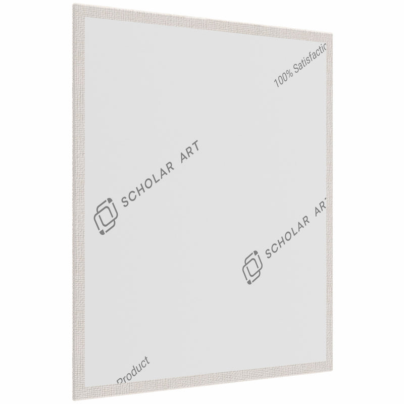 04 Oz (230 GSM) Hobby Series Medium Grain White Cotton Canvas Panel with 3.5mm MDF| 6x6 Inches (Pack of 2)