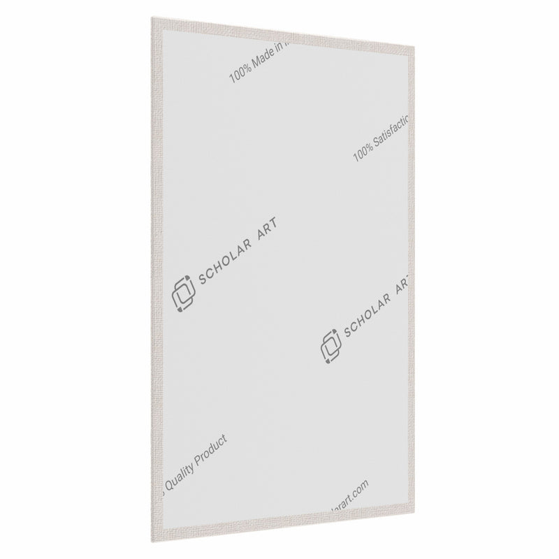 04 Oz (230 GSM) Hobby Series Medium Grain White Cotton Canvas Panel with 3.5mm MDF| 6x8 Inches (Pack of 6)