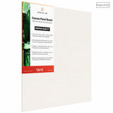 04 Oz (230 GSM) Hobby Series Medium Grain White Cotton Canvas Panel with 3.5mm MDF| 12x12 Inches (Pack of 2)