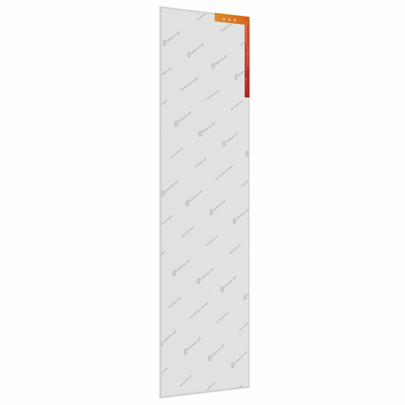 04 Oz (230 GSM) Hobby Series Medium Grain White Cotton Canvas Panel with 3.5mm MDF| 12x36 Inches (Pack of 12)
