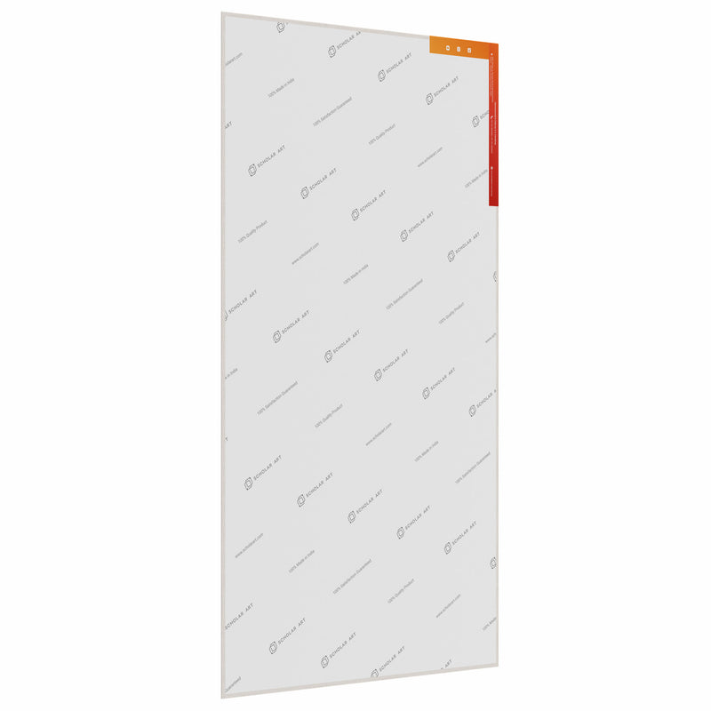 04 Oz (230 GSM) Hobby Series Medium Grain White Cotton Canvas Panel with 3.5mm MDF| 18x30 Inches (Pack of 4)