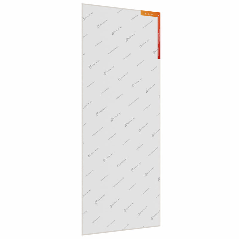 04 Oz (230 GSM) Hobby Series Medium Grain White Cotton Canvas Panel with 3.5mm MDF| 18x36 Inches (Pack of 6)