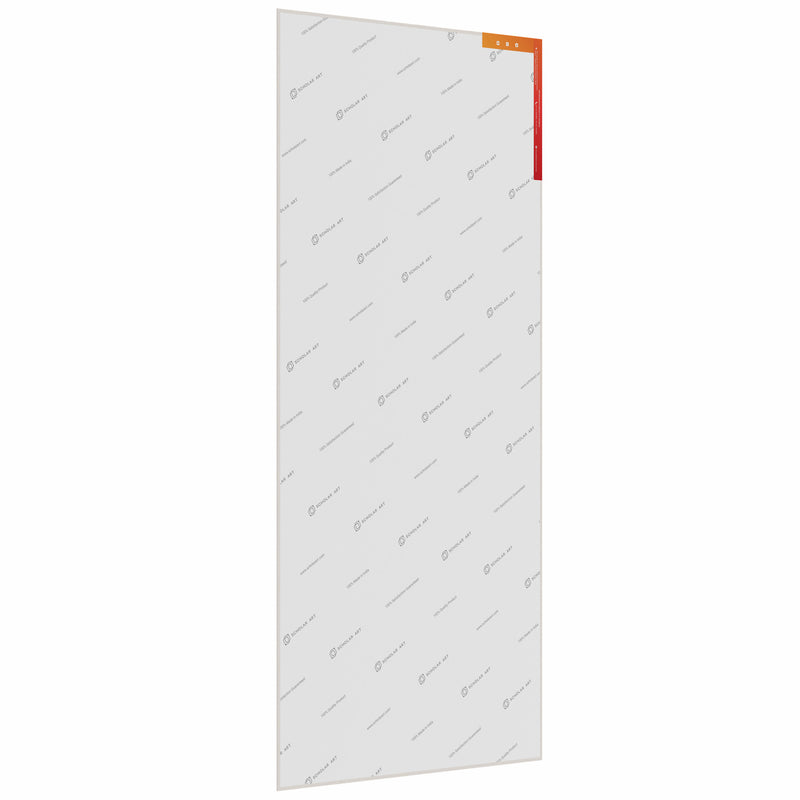 04 Oz (230 GSM) Hobby Series Medium Grain White Cotton Canvas Panel with 3.5mm MDF| 20x40 Inches (Pack of 4)