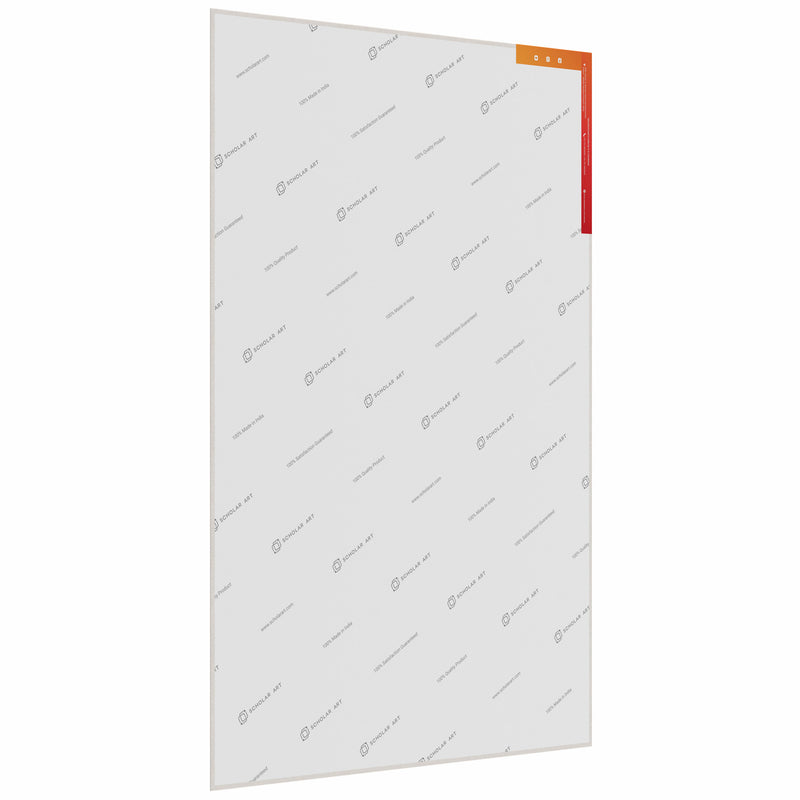 04 Oz (230 GSM) Hobby Series Medium Grain White Cotton Canvas Panel with 3.5mm MDF| 22x30 Inches (Pack of 4)