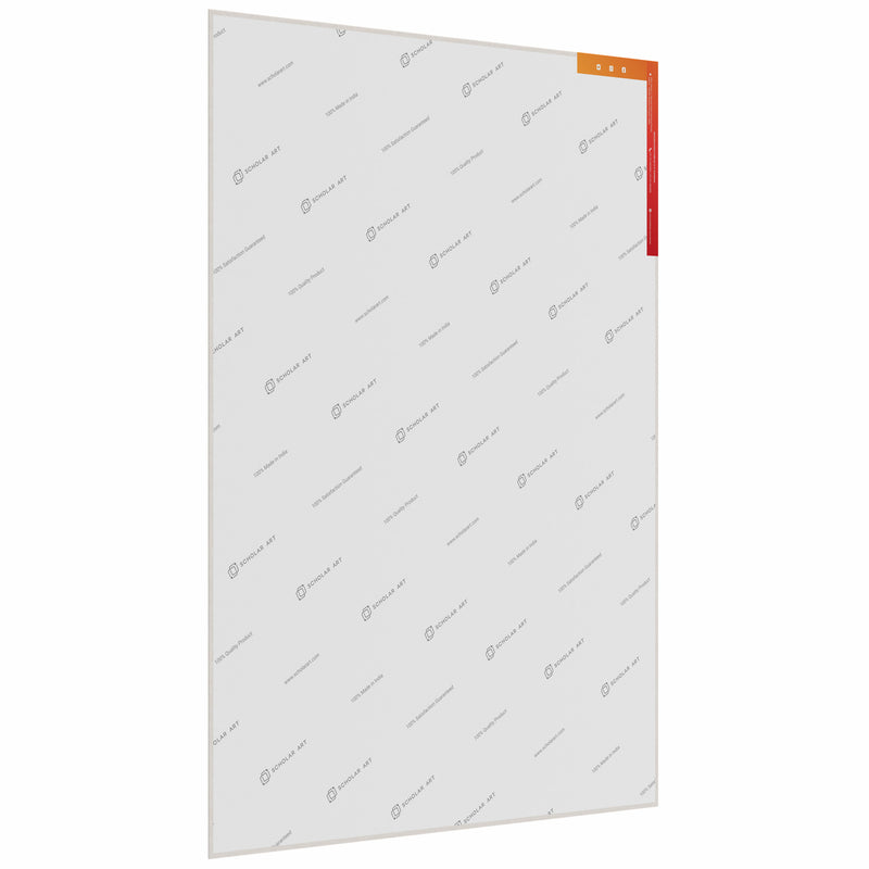 04 Oz (230 GSM) Hobby Series Medium Grain White Cotton Canvas Panel with 3.5mm MDF| 24x30 Inches (Pack of 2)