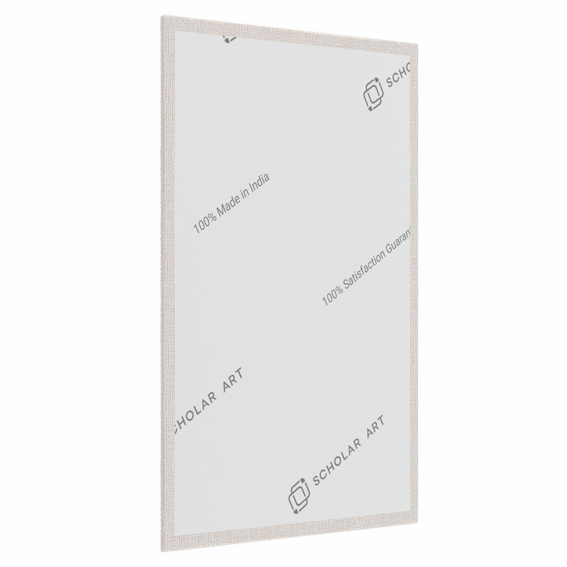 07 Oz (370 GSM) Student Series Medium Grain White Cotton Canvas Panel with 3.5mm MDF| 5x7 Inches (Pack of 12)