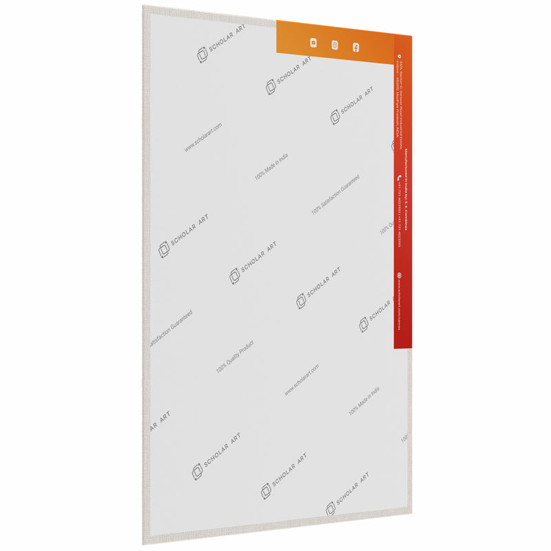 07 Oz (370 GSM) Student Series Medium Grain White Cotton Canvas Panel with 3.5mm MDF| 9x12 Inches (Pack of 6)