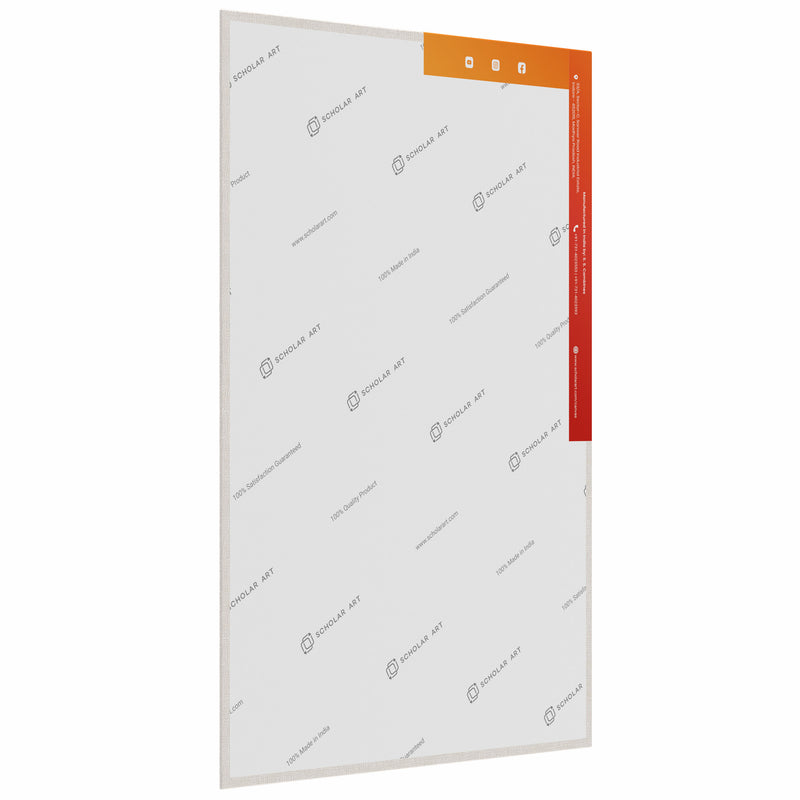 07 Oz (370 GSM) Student Series Medium Grain White Cotton Canvas Panel with 3.5mm MDF| 10x14 Inches (Pack of 12)