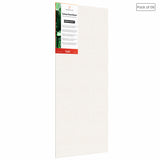 07 Oz (370 GSM) Student Series Medium Grain White Cotton Canvas Panel with 3.5mm MDF| 12x24 Inches (Pack of 6)