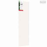 07 Oz (370 GSM) Student Series Medium Grain White Cotton Canvas Panel with 3.5mm MDF| 12x36 Inches (Pack of 6)
