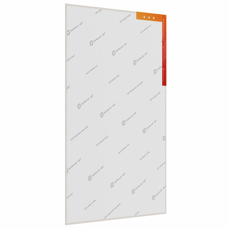 07 Oz (370 GSM) Student Series Medium Grain White Cotton Canvas Panel with 3.5mm MDF| 15x22 Inches (Pack of 2)