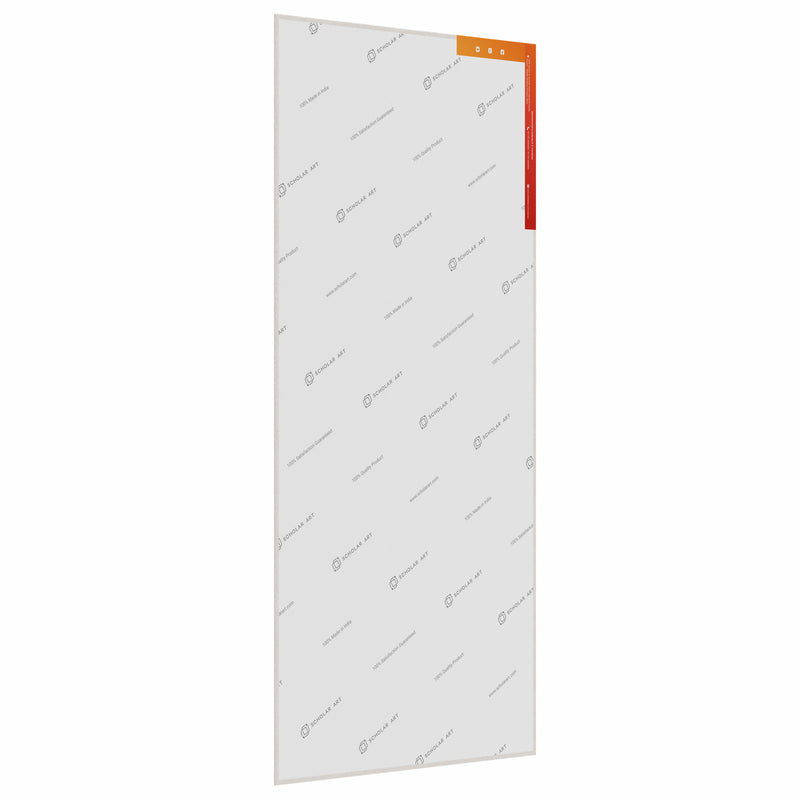 07 Oz (370 GSM) Student Series Medium Grain White Cotton Canvas Panel with 3.5mm MDF| 15x30 Inches (Pack of 4)