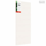 07 Oz (370 GSM) Student Series Medium Grain White Cotton Canvas Panel with 3.5mm MDF| 15x30 Inches (Pack of 12)