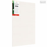 07 Oz (370 GSM) Student Series Medium Grain White Cotton Canvas Panel with 3.5mm MDF| 18x24 Inches (Pack of 12)