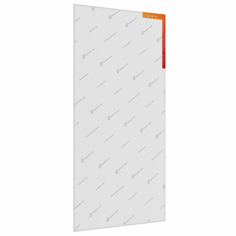 07 Oz (370 GSM) Student Series Medium Grain White Cotton Canvas Panel with 3.5mm MDF| 18x30 Inches (Pack of 2)