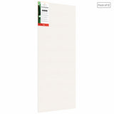 07 Oz (370 GSM) Student Series Medium Grain White Cotton Canvas Panel with 3.5mm MDF| 18x36 Inches (Pack of 12)