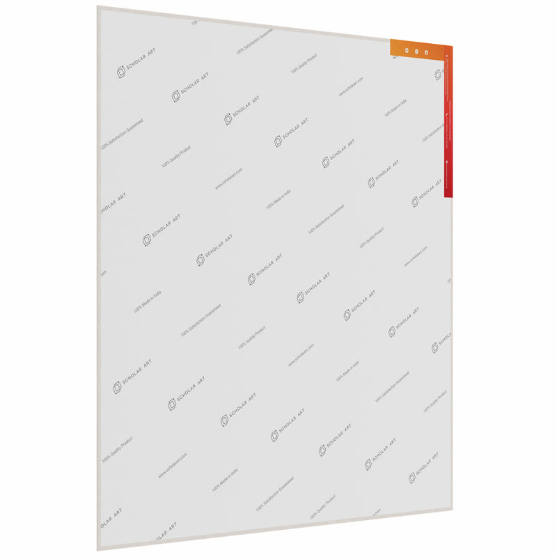 07 Oz (370 GSM) Student Series Medium Grain White Cotton Canvas Panel with 3.5mm MDF| 24x24 Inches (Pack of 2)