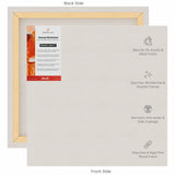 Scholar Art Artist Series Medium Grain 10 Oz. (Coated Weight = 440 GSM) Primed Cotton Pre-stretched Canvas for Painting with 18x40mm Wooden Frame, White Color (Large Sizes)