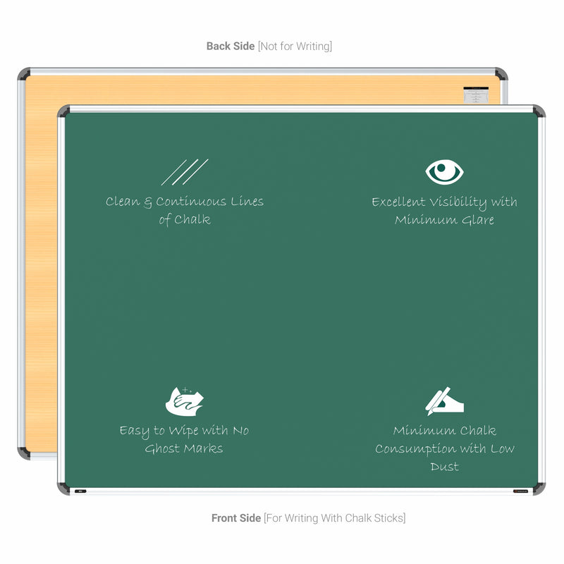 Iris Non-magnetic Chalkboard 4x5 (Pack of 4) with HC Core