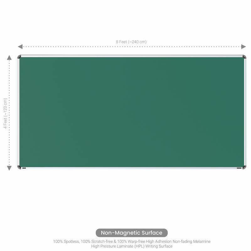 Iris Non-magnetic Chalkboard 4x8 (Pack of 1) with HC Core