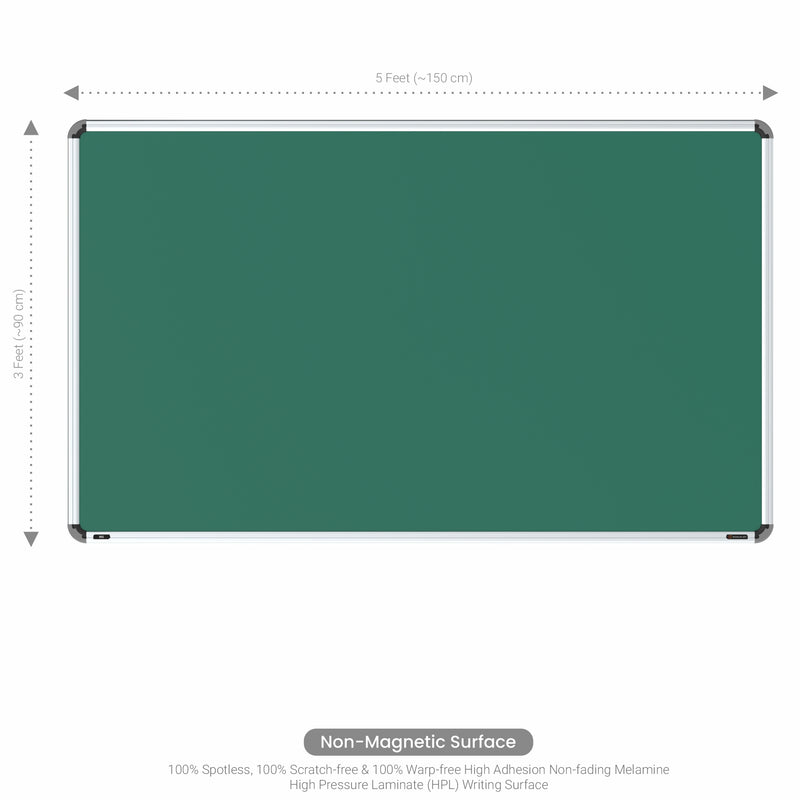 Iris Non-magnetic Chalkboard 3x5 (Pack of 1) with HC Core