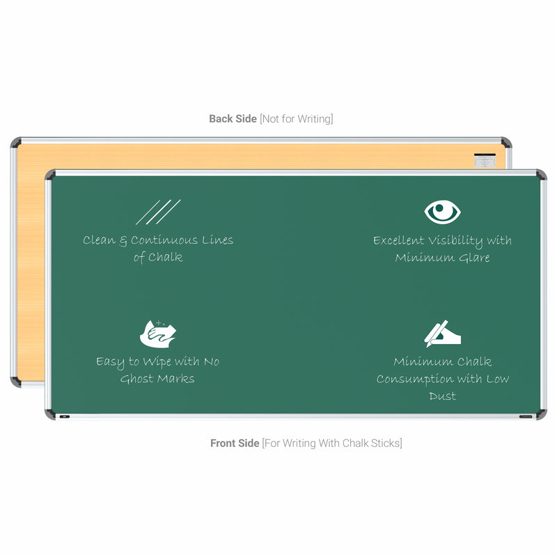 Iris Non-magnetic Chalkboard 3x6 (Pack of 4) with HC Core