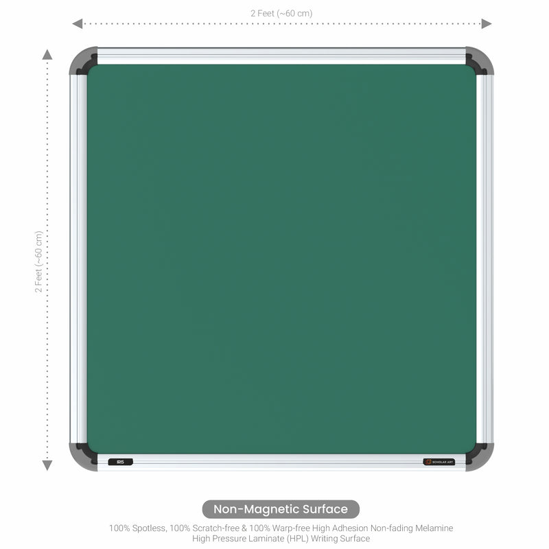 Iris Non-magnetic Chalkboard 2x2 (Pack of 1) with MDF Core
