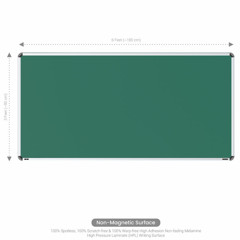 Iris Non-magnetic Chalkboard 3x6 (Pack of 4) with MDF Core