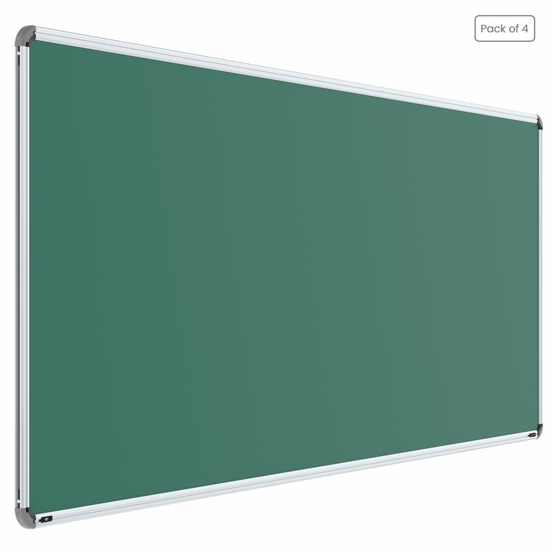 Iris Non-magnetic Chalkboard 3x8 (Pack of 4) with MDF Core
