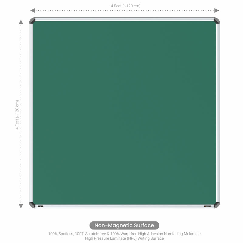 Iris Non-magnetic Chalkboard 4x4 (Pack of 4) with PB Core