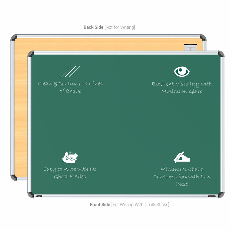 Iris Non-magnetic Chalkboard 3x4 (Pack of 4) with PB Core