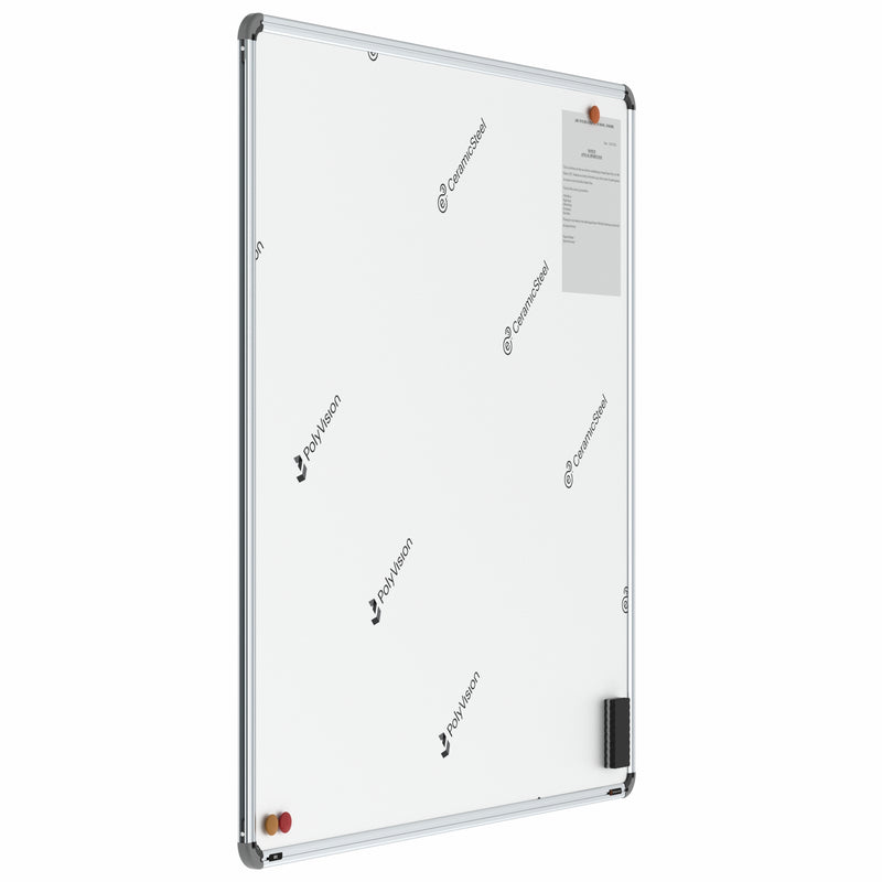 Iris Premium Ceramic Coated Steel (Ceramic Magnetic) Whiteboard with Heavy-duty Aluminium Frame & Heavy-duty MDF (Fibreboard) Core