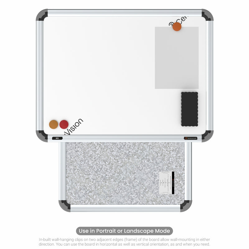 Iris Premium Ceramic Coated Steel (Ceramic Magnetic) Whiteboard with Heavy-duty Aluminium Frame & Heavy-duty MDF (Fibreboard) Core