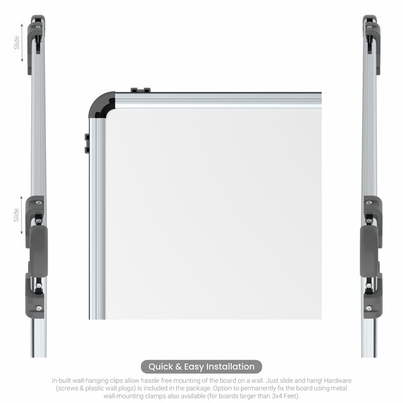 Iris Ceramic Whiteboard 2x4 (Pack of 1) with MDF Core