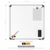 Iris Premium Ceramic Coated Steel (Ceramic Magnetic) Whiteboard with Heavy-duty Aluminium Frame & Heavy-duty MDF (Fibreboard) Core