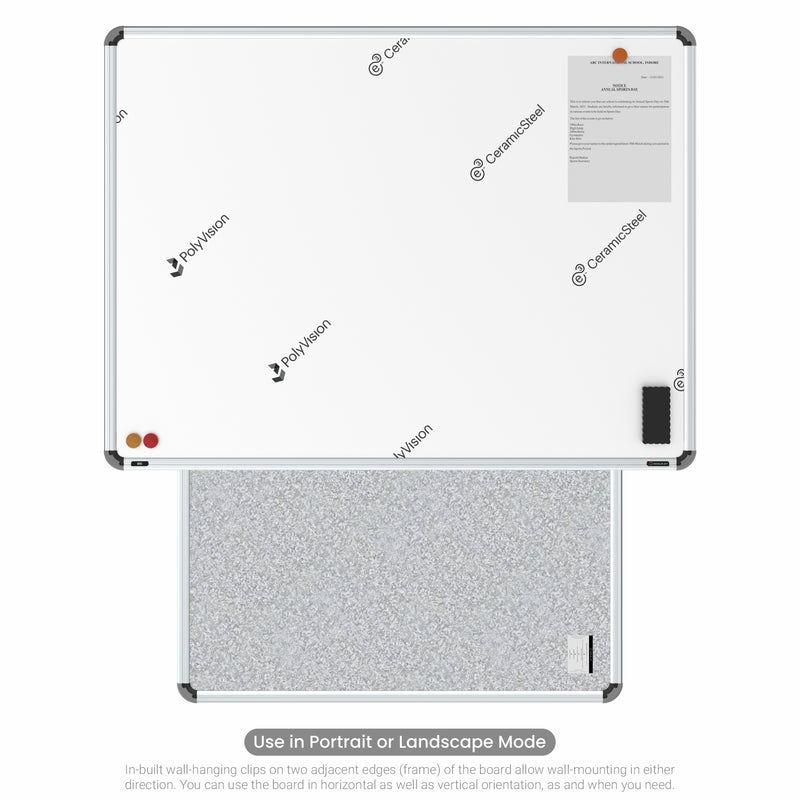 Iris Ceramic Whiteboard 3x4 (Pack of 1) with MDF Core