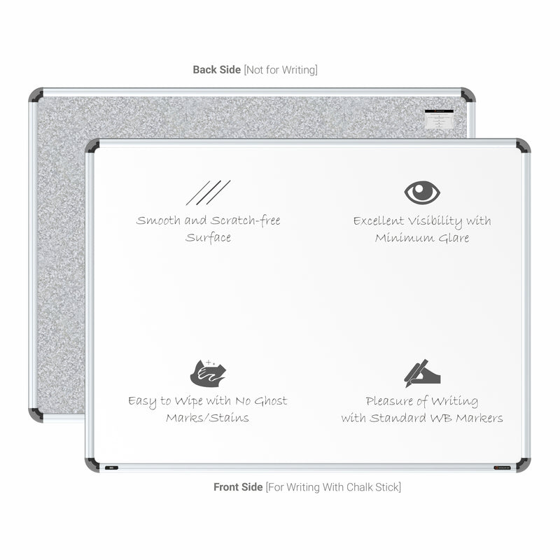 Iris Premium Ceramic Coated Steel (Ceramic Magnetic) Whiteboard with Heavy-duty Aluminium Frame & Heavy-duty MDF (Fibreboard) Core