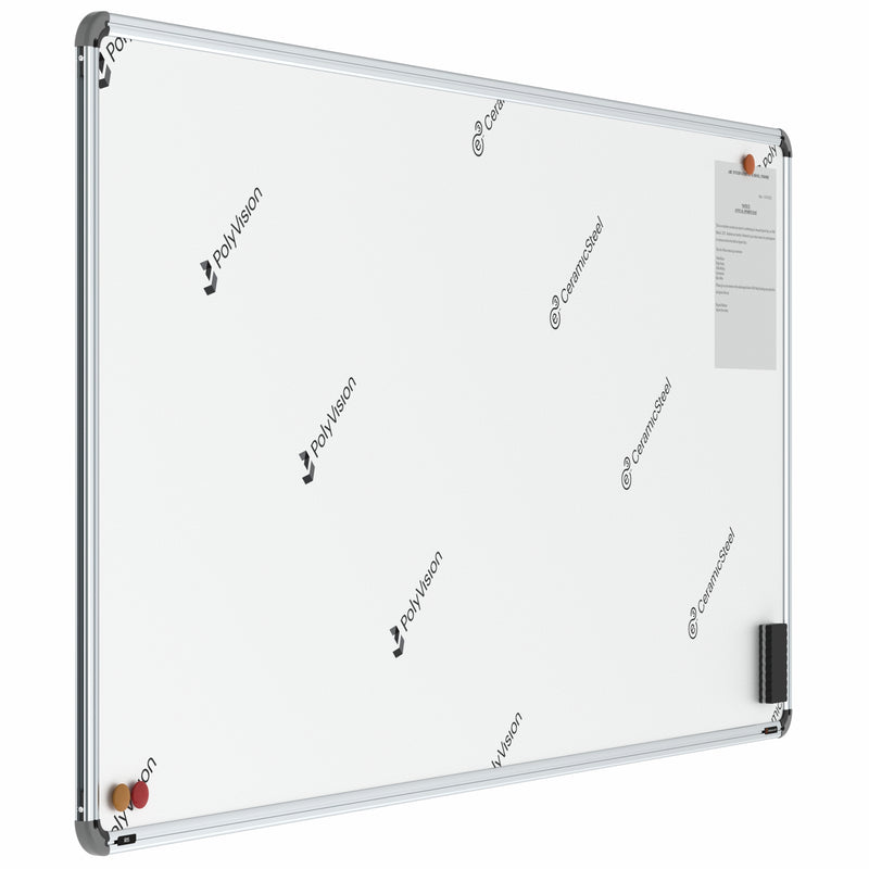 Iris Premium Ceramic Coated Steel (Ceramic Magnetic) Whiteboard with Heavy-duty Aluminium Frame & Heavy-duty MDF (Fibreboard) Core