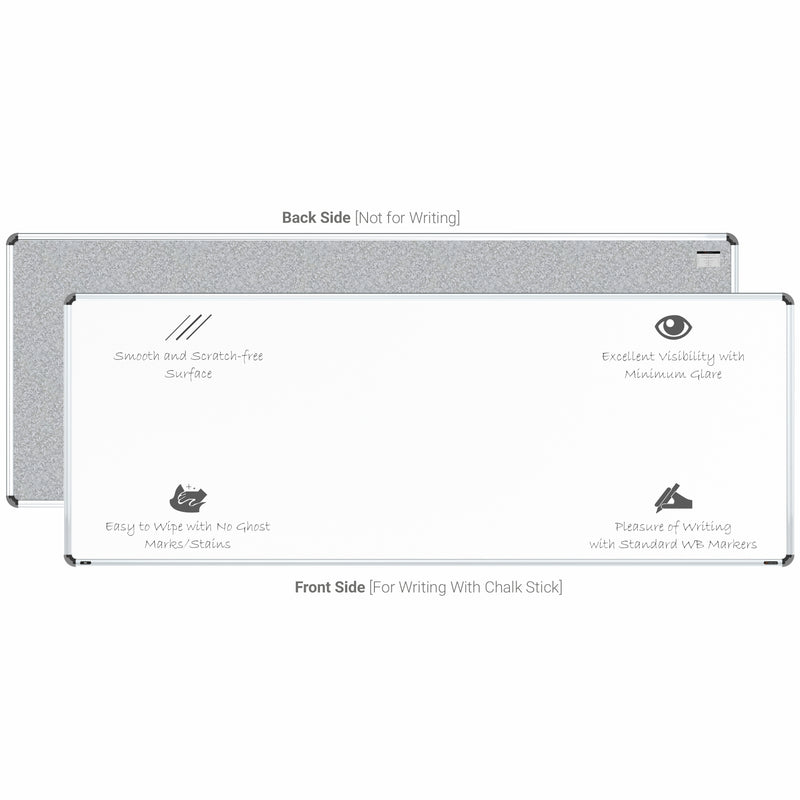 Iris Ceramic Whiteboard 3x8 (Pack of 1) with MDF Core