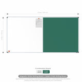 Iris 2-in-1 Combination Board 4x8 (P01) | White & Chalk