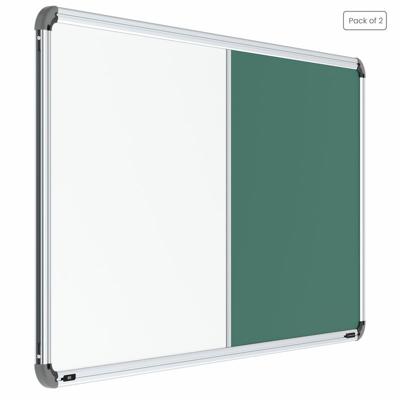 Iris 2-in-1 Combination Board 2x4 (P02) | White & Chalk