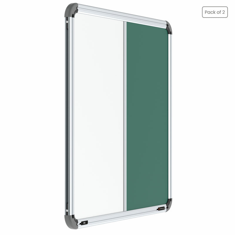 Iris 2-in-1 Combination Board 2x2 (P02) | White & Chalk
