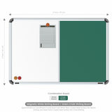 Iris 2-in-1 Combination Board 2x3 (P02) | White & Chalk