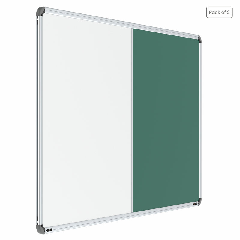 Iris 2-in-1 Combination Board 3x5 (P02) | White & Chalk