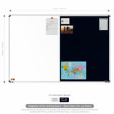 Iris 2-in-1 Combination Board 4x6 (P04) | White & Blue
