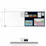 Iris 2-in-1 Combination Board 3x8 (P02) | White & Blue