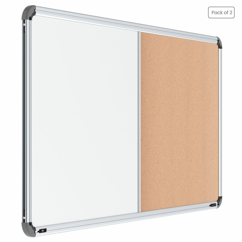 Iris 2-in-1 Combination Board 2x4 (P02) | White & Cork