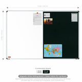 Iris 2-in-1 Combination Board 4x6 (P04) | White & Green