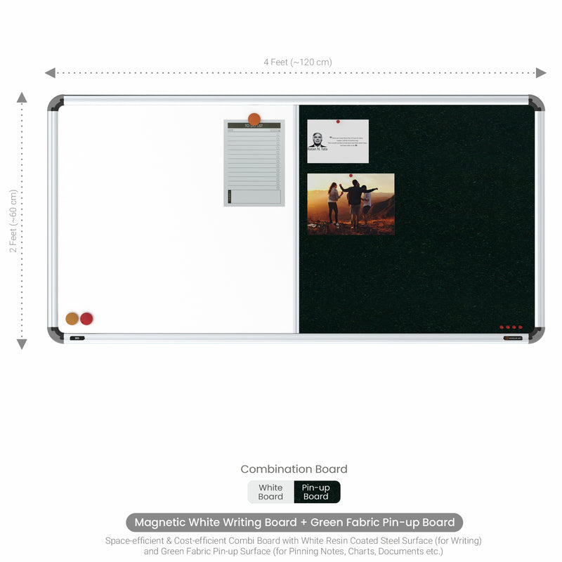 Iris 2-in-1 Combination Board 2x4 (P01) | White & Green